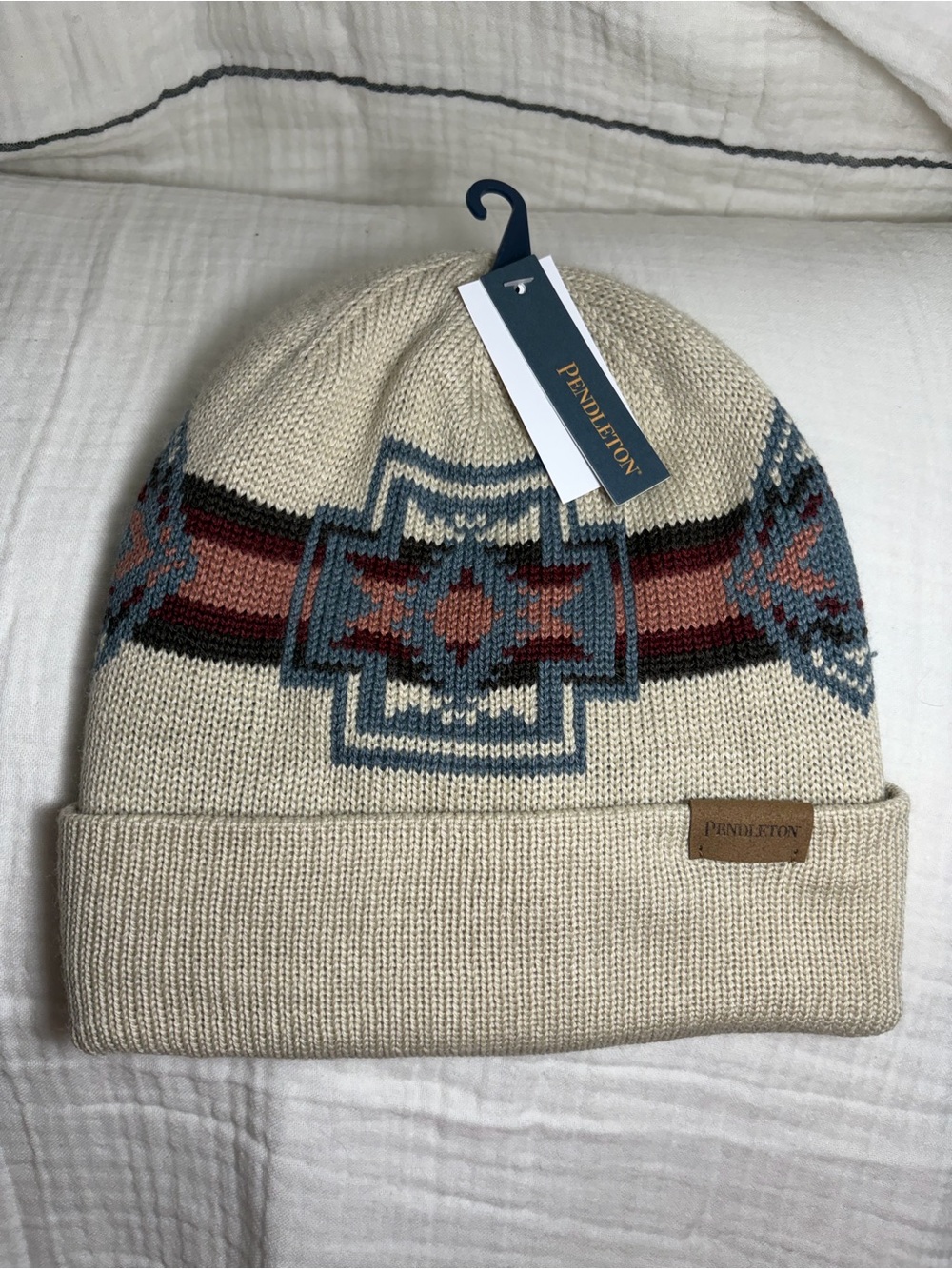 Pendleton Harding Knit Beanie Ivory NWT
